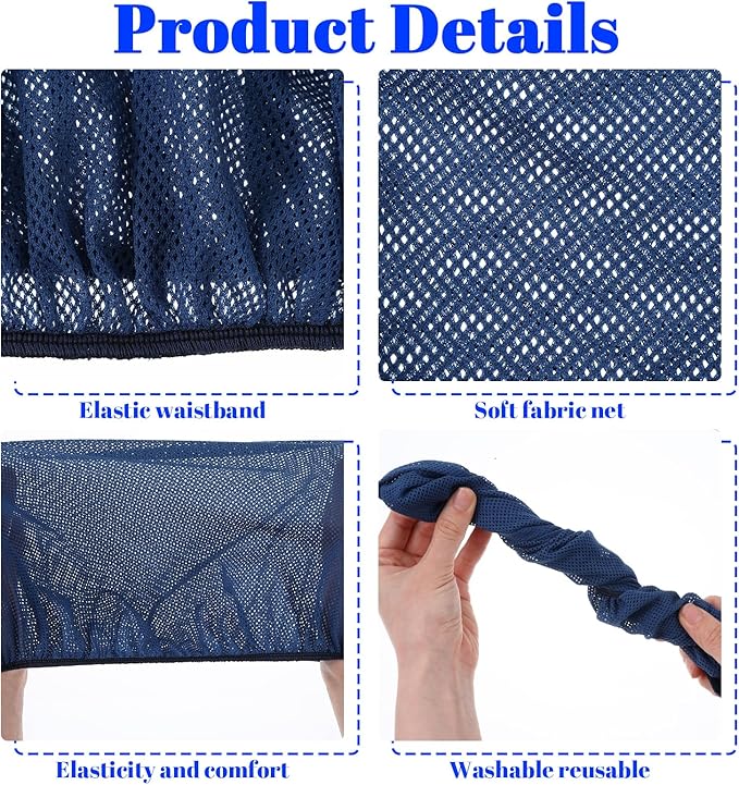 guduling 4pcs Mesh Hair Net for Sleeping, Net Plopping Cap for Drying Curly Hair, Curly Hair Drying Cap for Women Sleeping Dry Hairs, Kitchen Home Use (Black, Navy, Dark Blue, Gray)