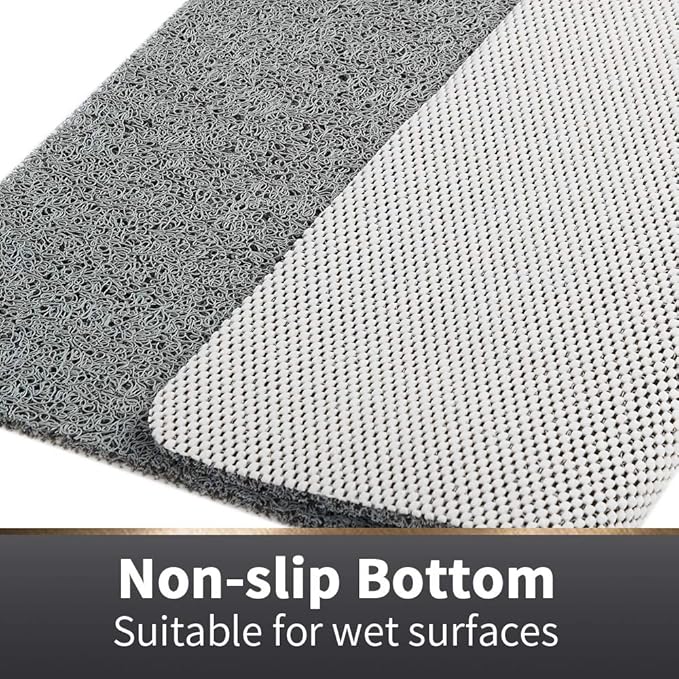 Asvin Soft Textured Bath, Shower, Tub Mat, 24x32 Inch, Phthalate Free, Non Slip Comfort Bathtub Mats with Drain, PVC Loofah Bathroom Mats for Wet Areas, Quick Drying