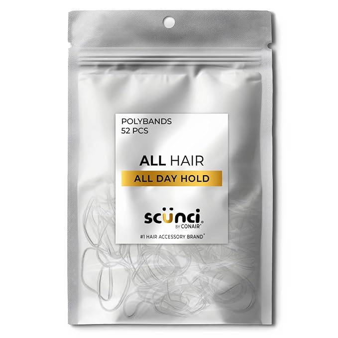 Scunci 1616503A048 Clear No Damage Poly Bandstm 52 Count