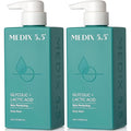 MEDIX 5.5 Glycolic Acid + Lactic Acid Exfoliating Body Wash Gel | KP Bump Eraser | AHA Exfoliant Skin Care Body Cleanser | Keratosis Pilaris & Acne | Anti Aging AHA Foaming Body & Face Wash, 2-Pack