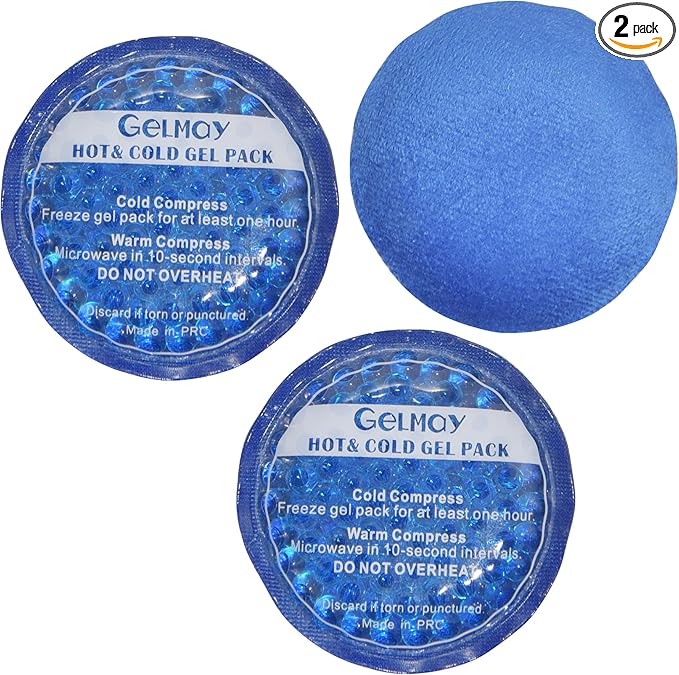 Ice Eye Patches for Puffy Eyes, Cooling Medical Eye Patch Pad Gel Pack Cover Eyepatch Cold Hot Therapy Eye Bags Dark Circles After Surgery Adult Kid (2PCS)
