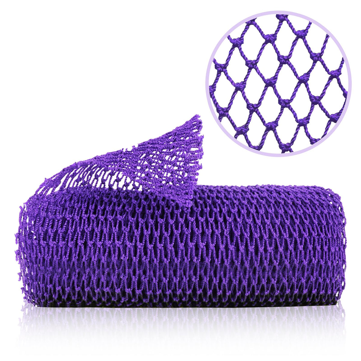 ZOCY African Net Sponge, Authentic Exfoliating Body Scrubber for Bath and Shower, Multiple Textures with Gentle Deep Exfoliating and Rich Lather for All Skins (Orange)