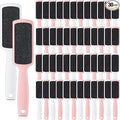 30 Pcs Foot File Dead Skin Foot Scrubber Remover Pedicure Double Sided Callus Heel Foot Scraper Professional Foot Exfoliator Feet Rasp for Smoothing Hard Rough Skin Kit, Pink, White, 7.87 x 1.77 Inch