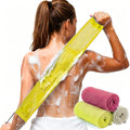 African Net Sponge Authentic - 3 Pcs Exfoliating Net Sponge with Mit Engmaschigem Design for Body & Back Scrubber, 31.5-Inch Long Bath Sponge for Shower, Skin Smoothing Washcloth (Pink, Yellow, White)
