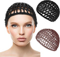 Wig Cap Thick Long Hair Caps Adjustable Net Mesh Braided Weaving Making Crochet Sew Weave Fishnet Grip Headband