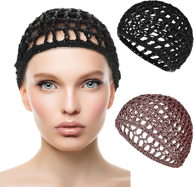 Wig Cap Thick Long Hair Caps Adjustable Net Mesh Braided Weaving Making Crochet Sew Weave Fishnet Grip Headband