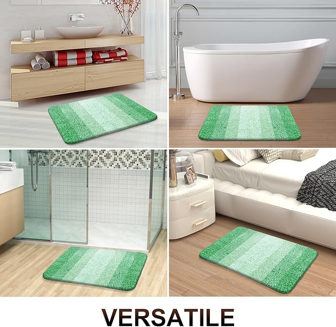OLANLY Microfiber Bathroom Rugs Sets 3 Piece, 47"x20"+24"x16"+24"x20"
