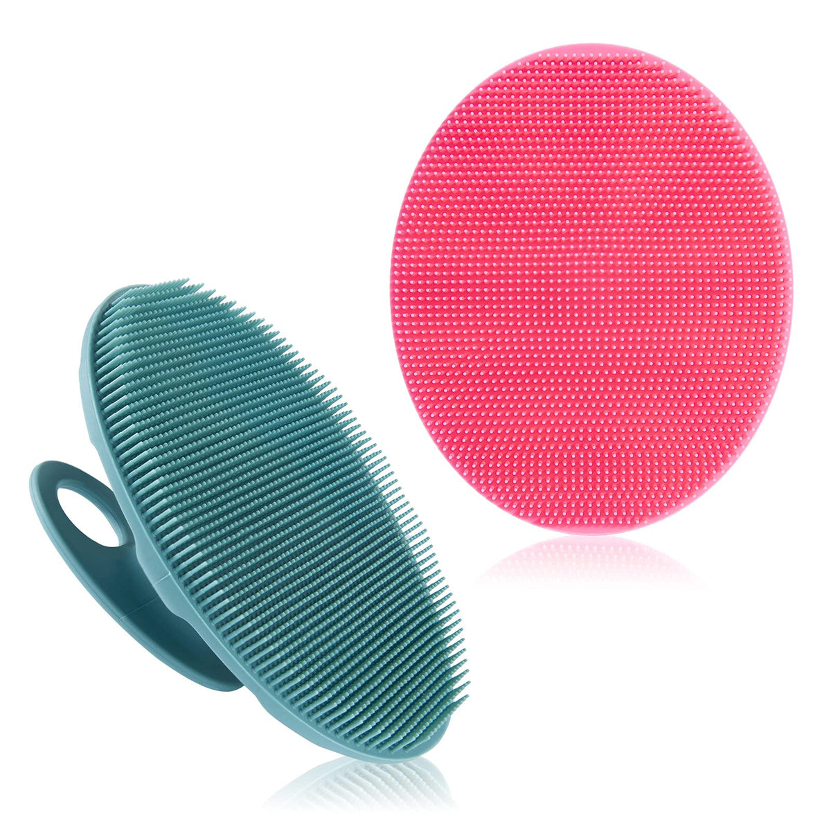 INNERNEED Silicone Body Cleansing Brush Exfoliating Scrubber, Dark Green