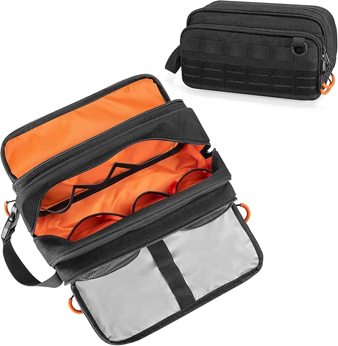Prokva Tactical Toiletry Travel Bag for Men, Dopp Kit Shaving Organizer Bag