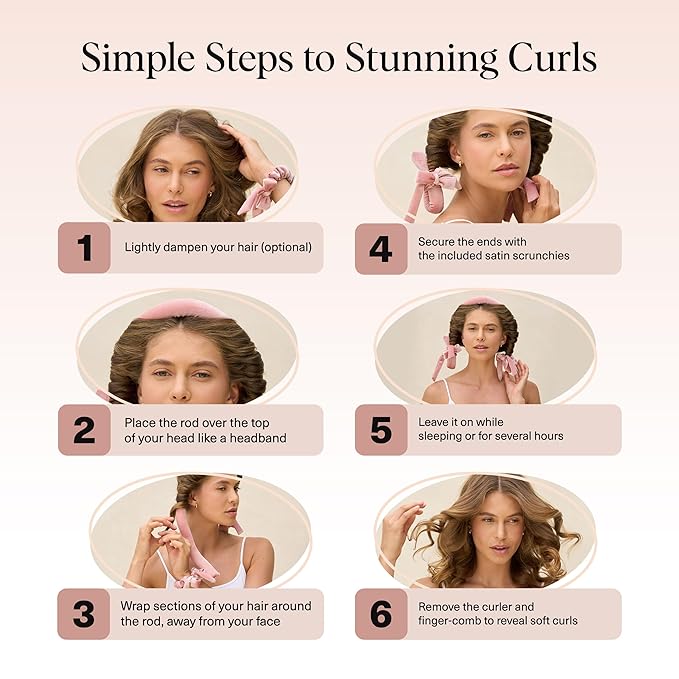 Kitsch Velvet Heatless Curls Overnight Set - Terracotta