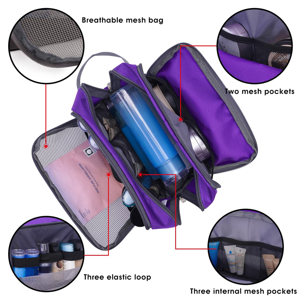 WANDF Travel Toiletry Bag for Men, Small Dopp Kit for Toiletries