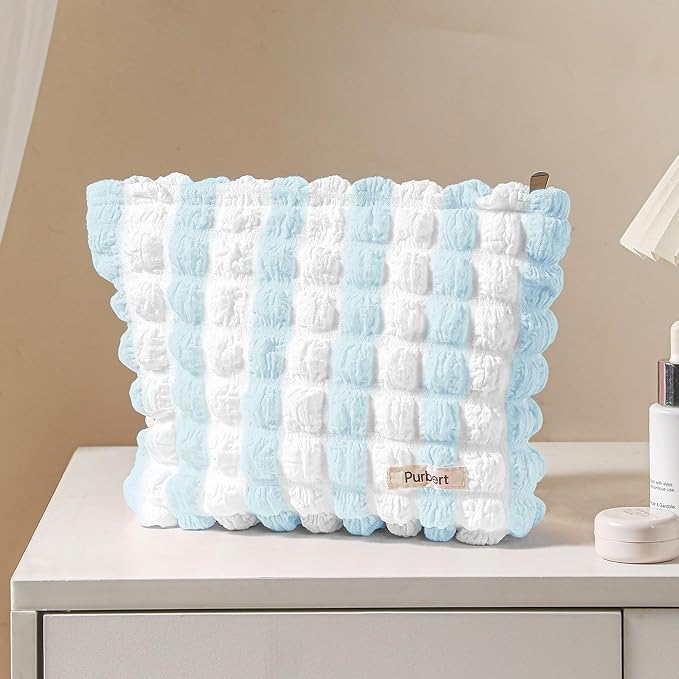 Purbert Bubble Cloud Makeup Bag - Large Capacity Travel Cosmetic Organizer