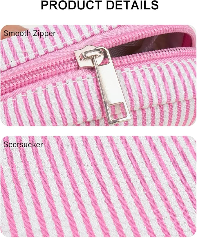 Small Makeup Bag, Mini Makeup Pouches for Purse Cute Cosmetics Bag Pouch with Slip-in Pockets Small Travel Toiletry Bag Makeup Storage Bag Lipstick Organizer Purse Essentials