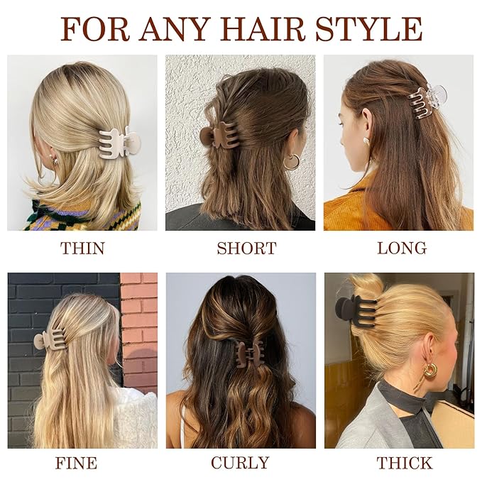 Sisiaipu 12Pcs Hair Clips for Women 1.8 Inch Small Claw Clips for Thin Hair Medium Hair Claw Clips for Thick Hair Accessories for Women Girls (Transparent)