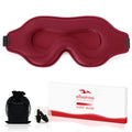 Sleep Eye Mask for Men Women, Lash Extensions 3D Sleeping Mask, Travel Blackout Night Blindfold Eye Shade Cover with Adjustable Strap (Red)