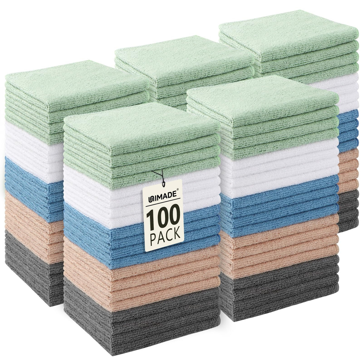 UNIMADE Washcloths 20 Pack Face Towels (12" x 12"), Highly Soft Wash Cloths