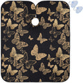 visesunny Barber Cape Black Gold Butterfly Polyester Hair Cutting Salon Cape Apron Anti-Static Haircut Water-Resistant Shaving Cloth Beard Shaving Bib Hairdressing Cape