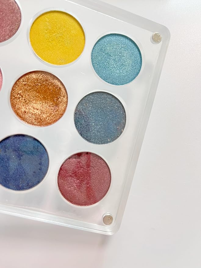 UDTIP New Empty Acrylic DIY Your Own Magnetic Eyeshadow Palette All Transparent Elegant Eye Shadow Makeup Palette Make-up mixing palettes sold empty 26mm*9 holes