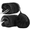 2 Pack African Net Sponge Exfoliating Body Scrubber Bath Sponge for Daily Use (2Black)
