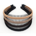 JOBAND 4pcs Hairbands for Women, Non-Slip Zig Zag Headbands, Adjustable Teeth Comb Hair Hoop, Daily Use, Yoga, Spa, Parties, Resin Cotton Blend