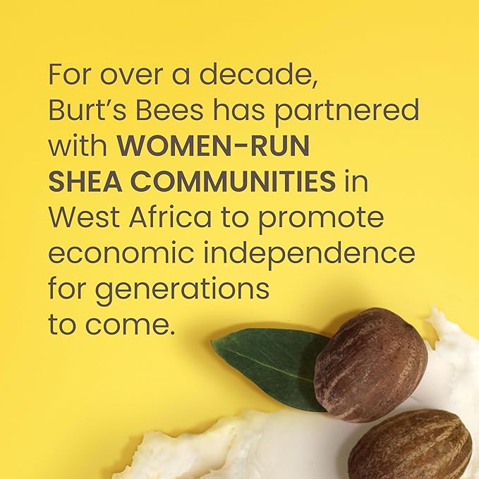 Burt's Bees Shea + Tropical Fruit Indulgent Hand and Body Butter, Non-Greasy, Antioxidant Rich for Glowing Skin, Non-Irritating, Natural Origin Skin Care, 11 oz.