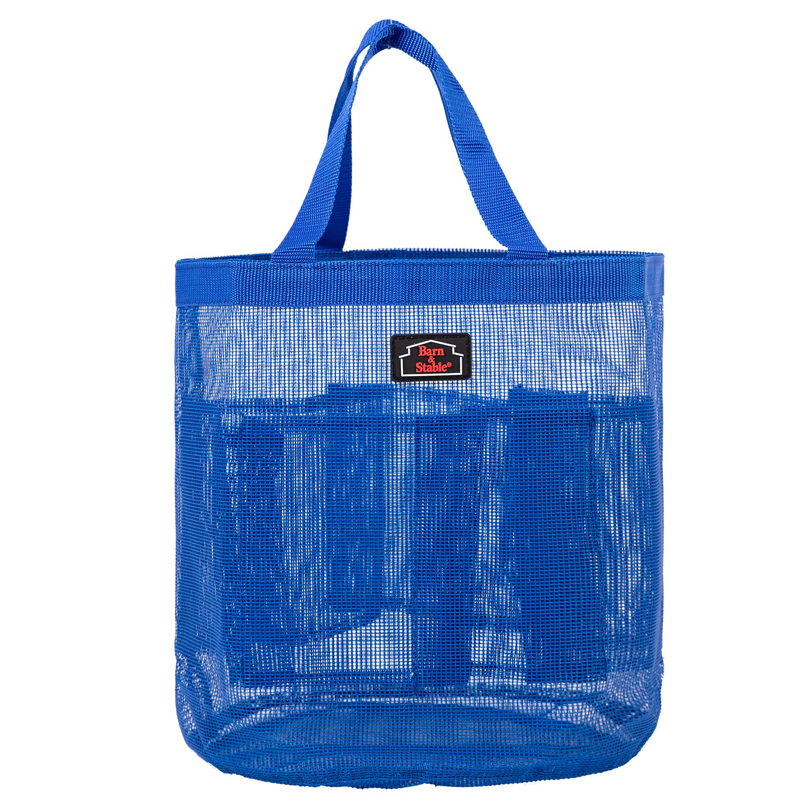 BARN & STABLE Breathable & Waterproof Mesh Horse Grooming Bag with 8 Pockets Tear-Resistant Grooming Tote for Horse Grooming Caddy Bag Organizer to Secure Items (Blue)