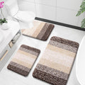 OLANLY Microfiber Bathroom Rugs Sets 3 Piece, 36"x24"+24"x16"+24"x20"