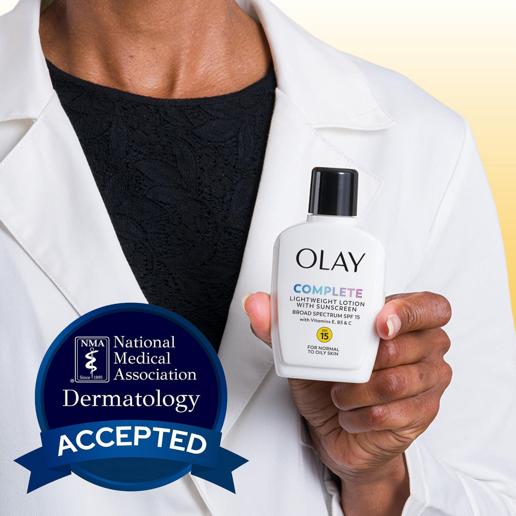 Olay Complete All Day Moisturizer with Broad Spectrum SPF 15 Normal, Sunscreen for Face, 4 Fl Oz (Pack of 1)