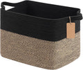 Goodpick Woven Storage Baskets for Organizing, 18" x 14" x 12" Wicker Laundry Basket for Shoes,Towel, Blanket Basket for Living Room, Toy Baskets Storage Kids with Handles