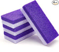 Foot Pumice Stone 4 Pack Pedicure Stone for Feet Pumice Sponge for Feet Callus Remover and Scrubber Double Sided Pedicure Foot Pumice Stone for Feet and Heels Callus and Dead Skins (Purple)