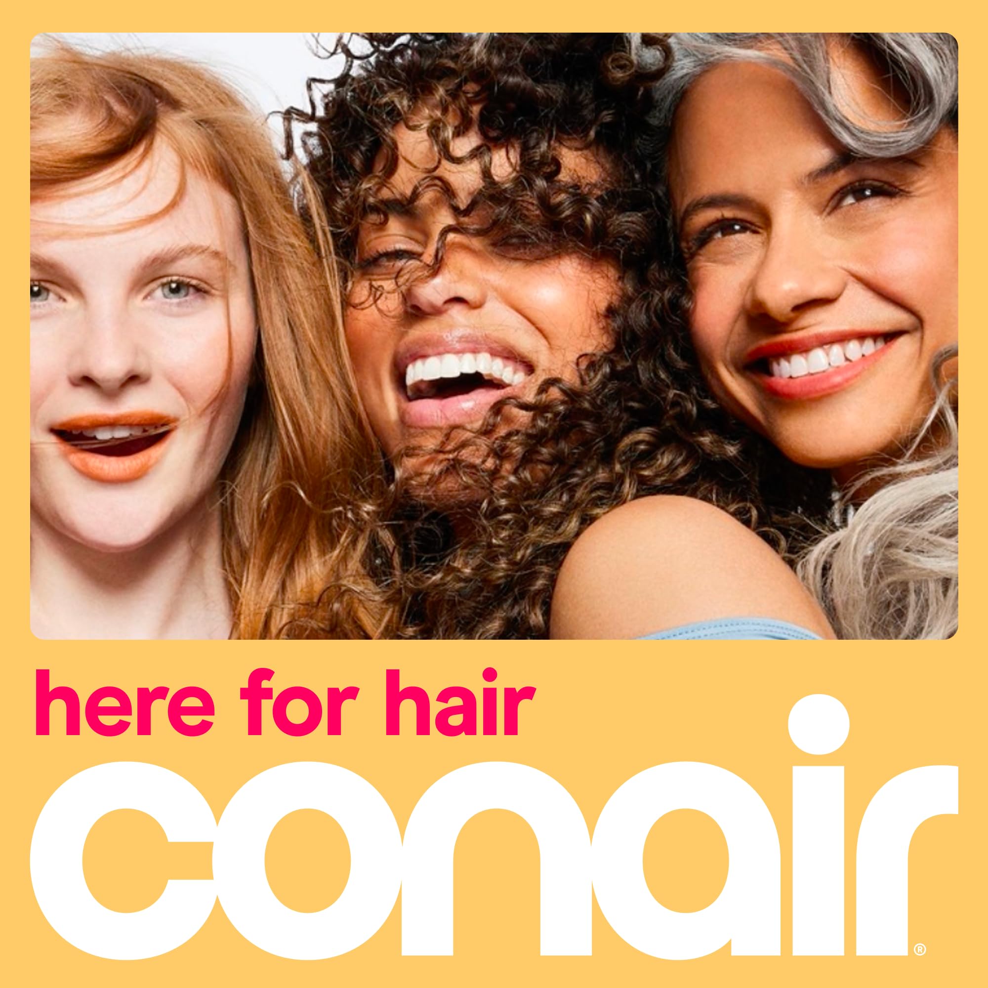 Conair Jumbo Hair Rollers, Ceramic, 2" Rollers, 8 Count, Pink