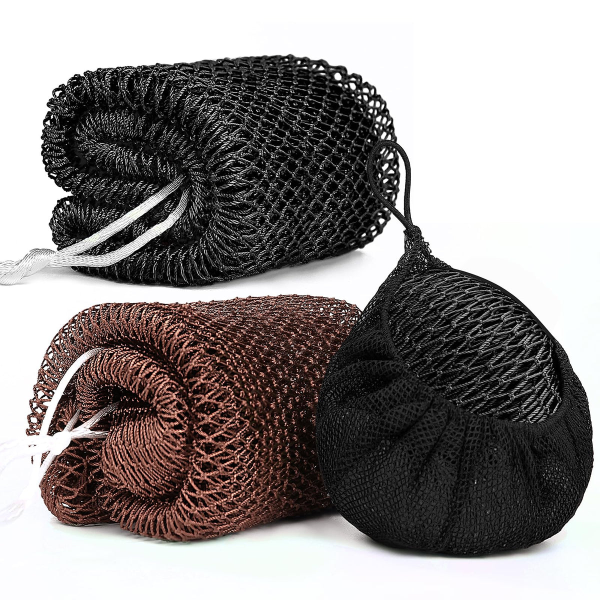 2 Pack African Net Sponge Authentic, Exfoliating Body Scrubber Bath Sponge