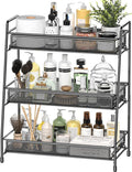 EKNITEY Bathroom Countertop Organizer Rack - 3 Tier Counter Spice Rack Metal Makeup Rack Small Perfume Vanity Organizer for Sink/Bedroom/Living room/Kitchen/Office