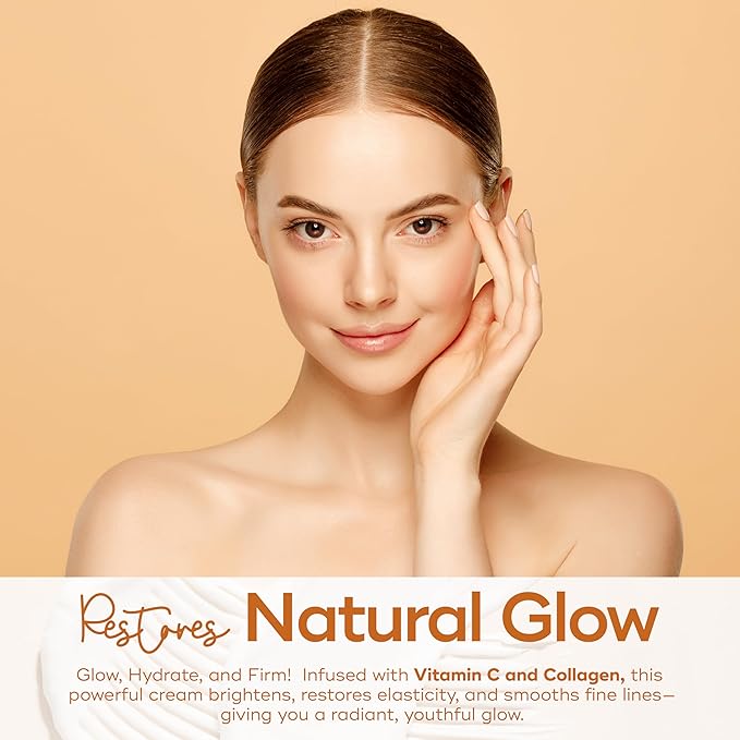 Skin Aesthetics Vitamin C & Collagen Face Moisturizer - Anti-Aging, Hydrating, Fine Lines & Wrinkles, Brightening - Dermatologist Tested Korean Skincare - Clean Beauty, Cruelty-Free - 1.69 oz