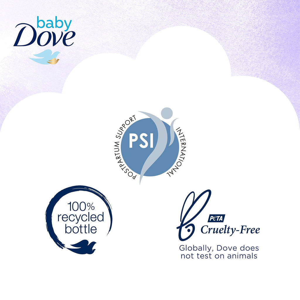 Baby Dove Sensitive Skin Care Baby Wash Calming Moisture For a Calming Baby Bath Wash Hypoallergenic and Tear-Free, Washes Away Bacteria 13 fl oz