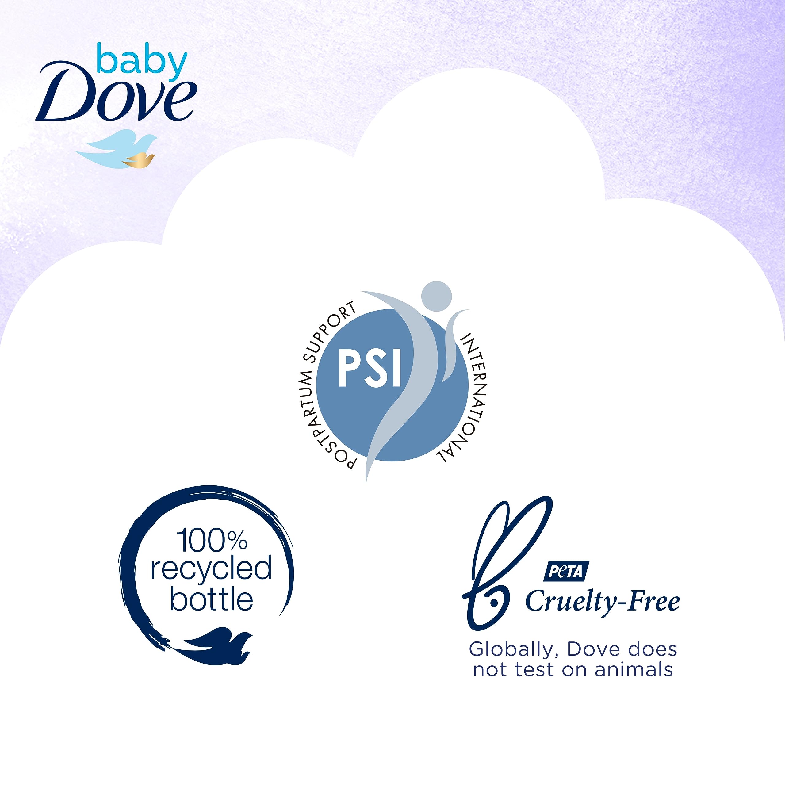 Baby Dove Sensitive Skin Care Baby Wash Calming Moisture For a Calming Baby Bath Wash Hypoallergenic and Tear-Free, Washes Away Bacteria 13 fl oz
