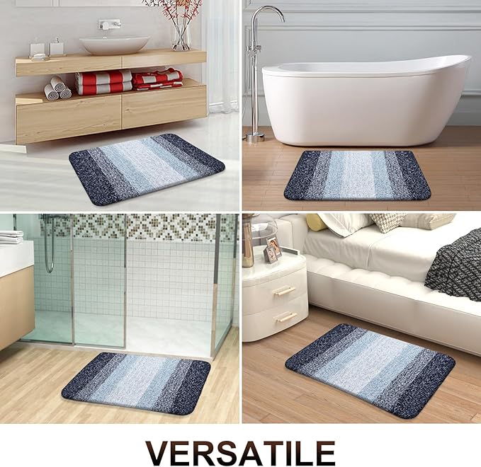OLANLY Microfiber Bathroom Rugs Sets 3 Piece, 36"x24"+24"x16"+24"x20"
