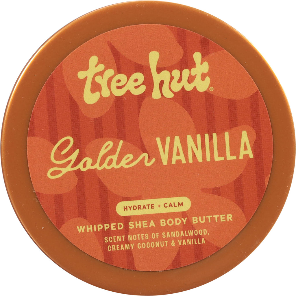 Tree Hut Golden Vanilla Whipped Body Butter with Shea Butter, 8.4 Oz