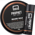 Prophet and Tools Level 3 Strong Hold Beard & Hair Wax - 24-Hour Hold for Shaping & Styling, Easy Wash Out - Includes Mustache Styling Stick
