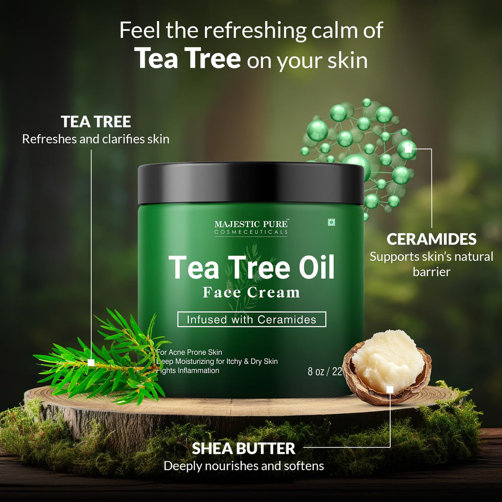 Majestic Pure Tea Tree Face Cream - 8 Oz