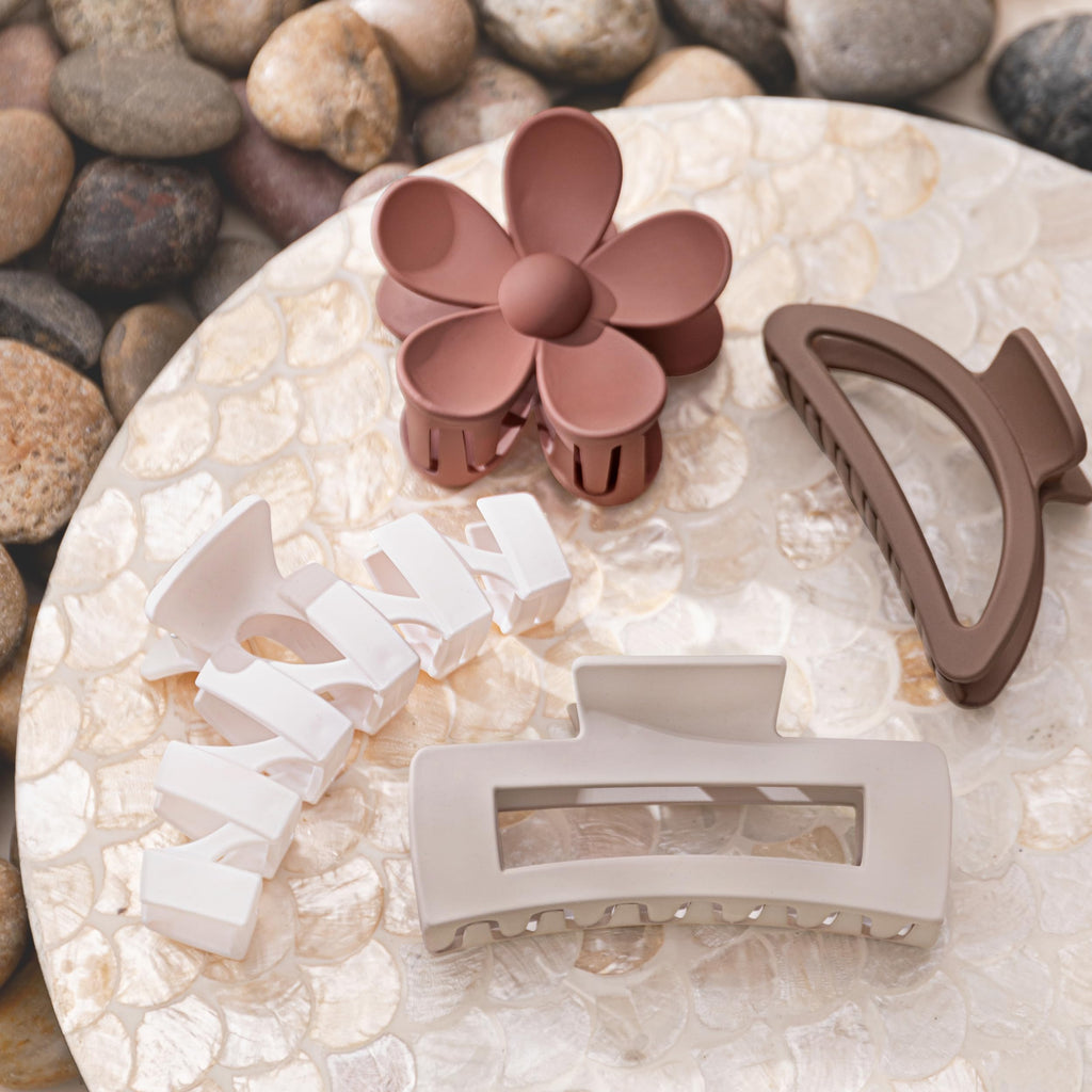 8PCS Hair Clips for Women, Flower Claw Clips for Thick Hair, Non-Slip Hair Accessories with Multi-Styles, Different Color Hair Claw Clips and Variety Pack, Ideal for Girls