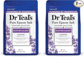 Dr Teal's Epsom Salt, Lavender, 3lbs, Pack of 2 | Soothe & Sleep | Soaking Solution