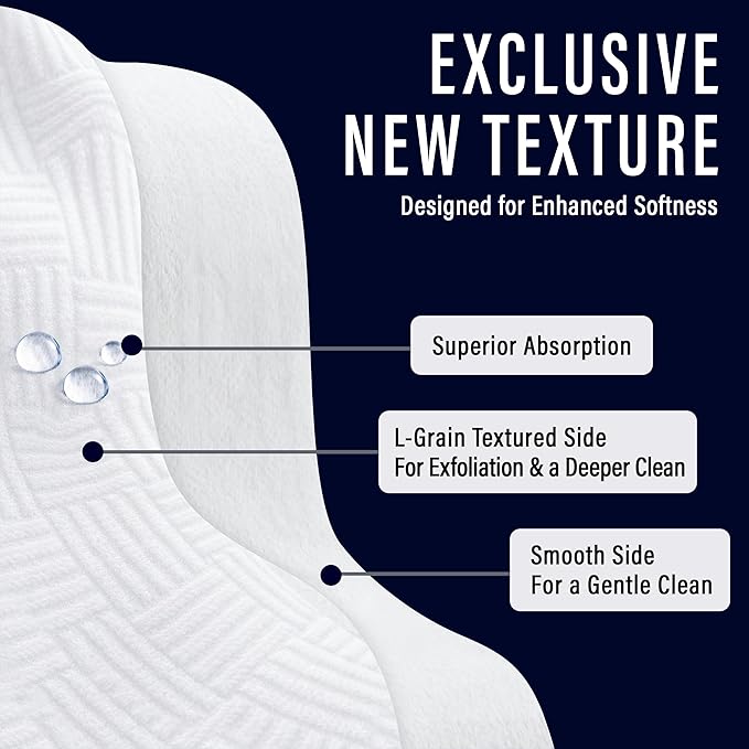Clean & Clear Face Towels, Disposable Luxury Facial Towels, 100% Viscose Lint-Free Ultra Soft Dry Wipes for All Skin Types, Facial Drying & Gentle Makeup Removal, XL 10×12 Size, 50 Count