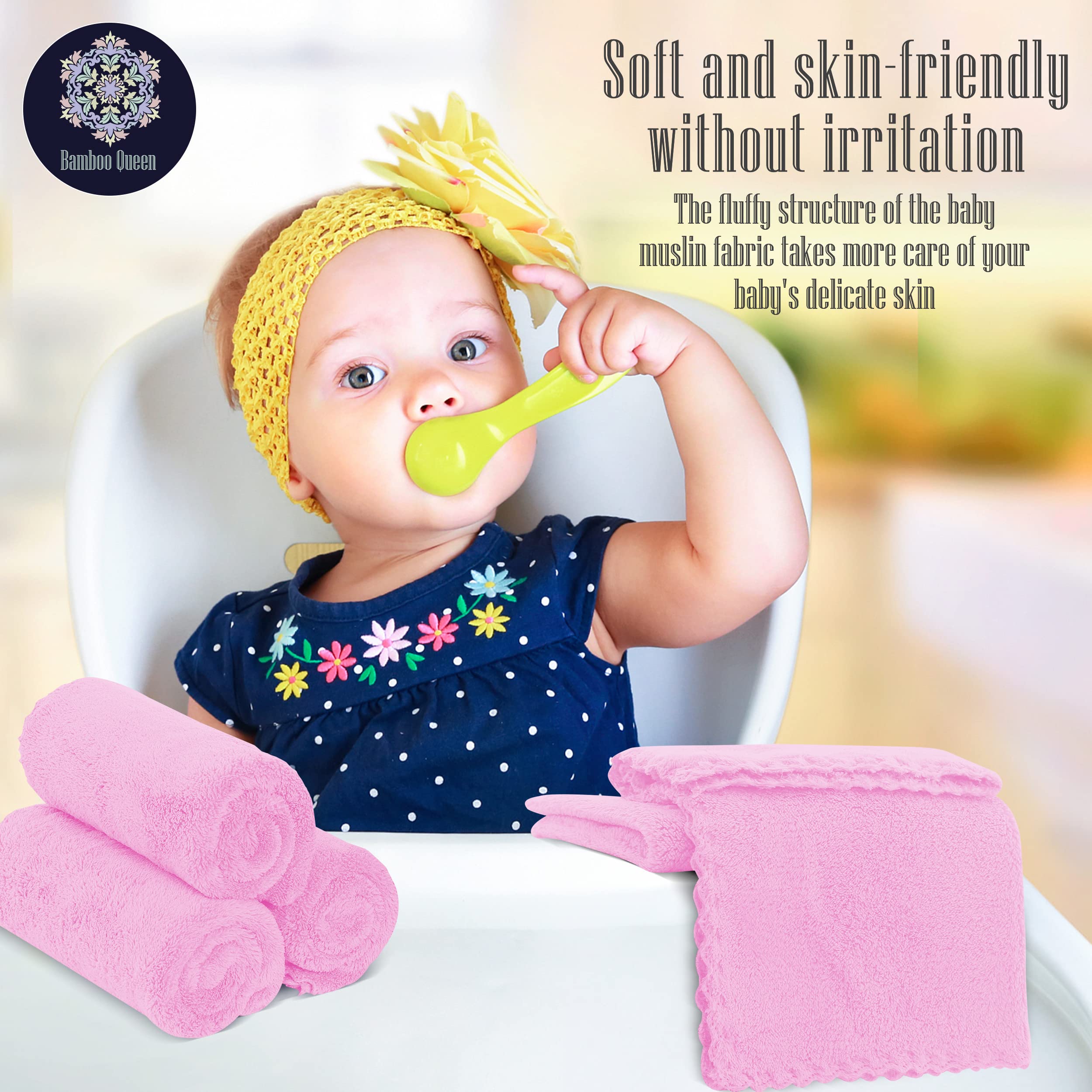 16 Pack Baby Washcloths - Luxury Coral Fleece - Extra Absorbent and Soft Wash Clothes for Newborns, Infants and Toddlers - Suitable for Sensitive Skin and New Born-Baby Shower-Frozen Berry,10x10 Inch