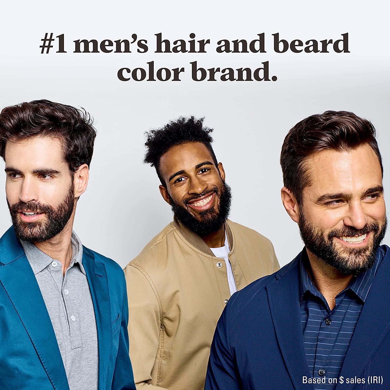 JUST FOR MEN Mustache & Beard Dye, Keratin, Rich Dark Brown M-47 (3 Pack)