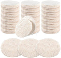 Bokon 100 Pcs Natural Loofah Exfoliating Face Pads 2.36 Inch Round Facial Scrubber Sponges Bulk Cleansing Discs for Face Body Bath Shower Spa Dead Skin Removal for Women Men