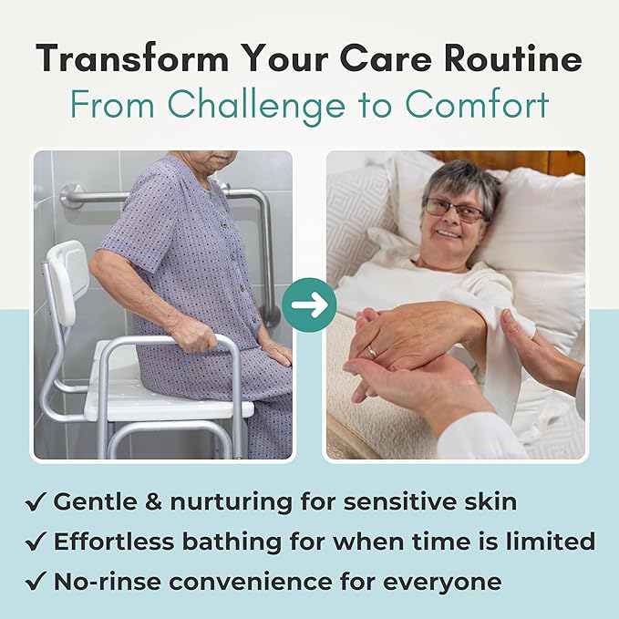 Nurture XL Ultra Thick Body Wipes for Adults with Aloe No Rinse Cleansing