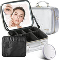 Mocado Travel Makeup Bag with Mirror Makeup Case with 10x Magnifying Mirror