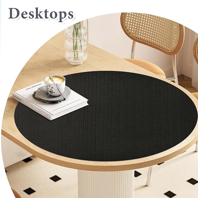 Shelf Liners for Kitchen Cabinets 17in x 30FT, Non Adhesive Drawer Liner Pure Black Thickened Shelf Liner Non-Slip Easy to Clean for Tool Box Refrigerator with Knife and Tape Measure