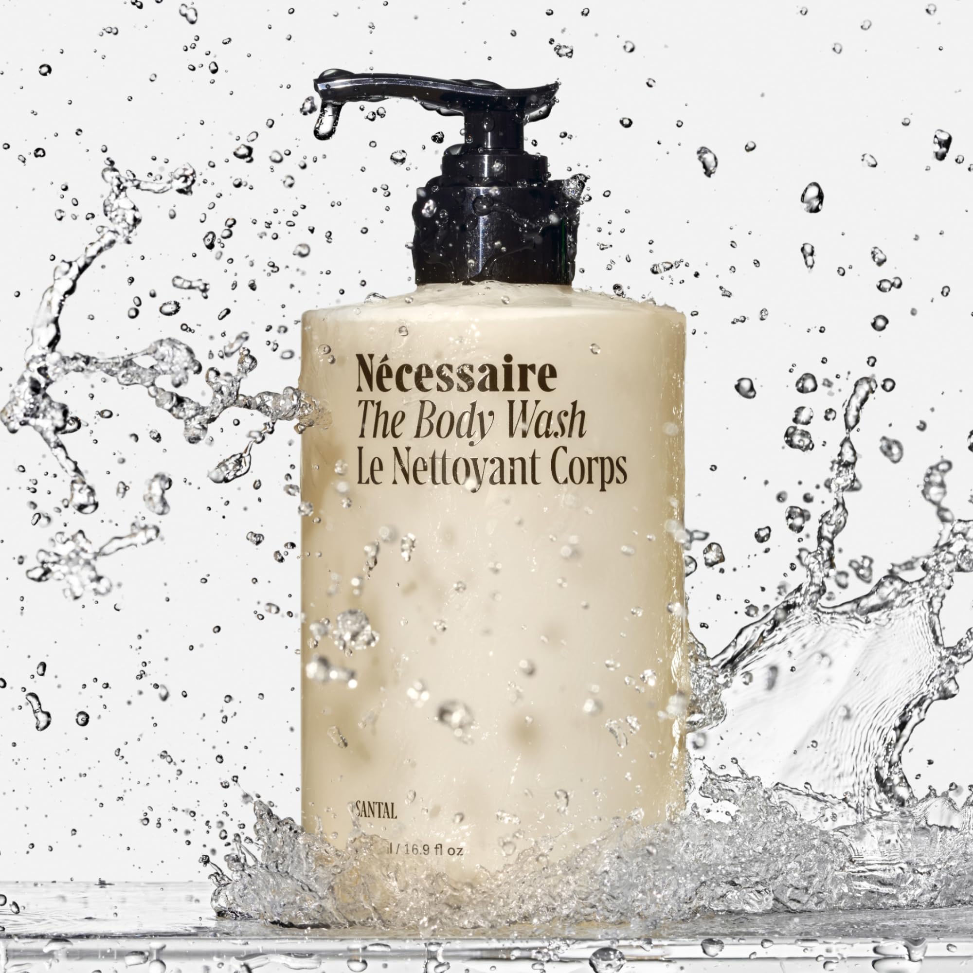Nécessaire The Body Wash Santal. Multi-Oil Shower Gel Body Wash for Women + Men. Non-Comedogenic + Hypoallergenic for Sensitive Skin with Niacinamide. 500ml/16.9 fl oz